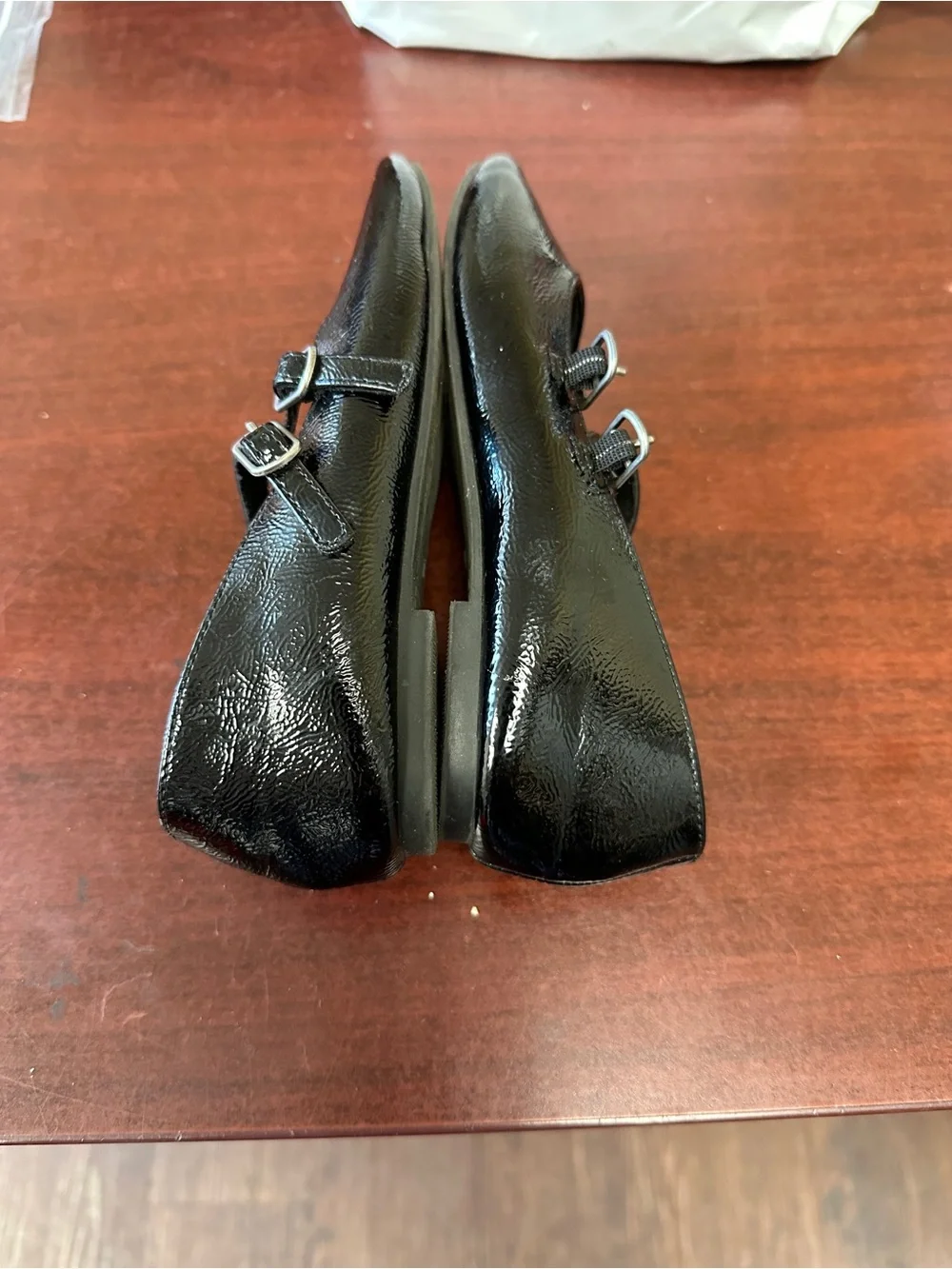 ##115, Size 13, Old Navy Black Patent Double-Strap Mary Janes